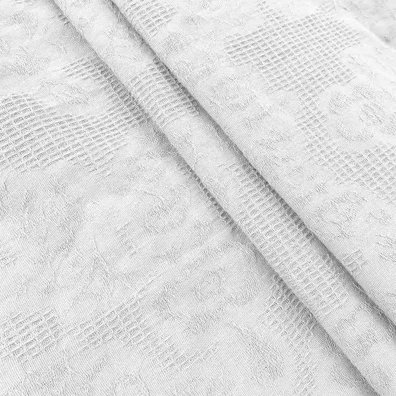 Robe mi-longue d'été en coton et lin à plis et cordon de serrage avec poches Motif Buddha Stones - image 8