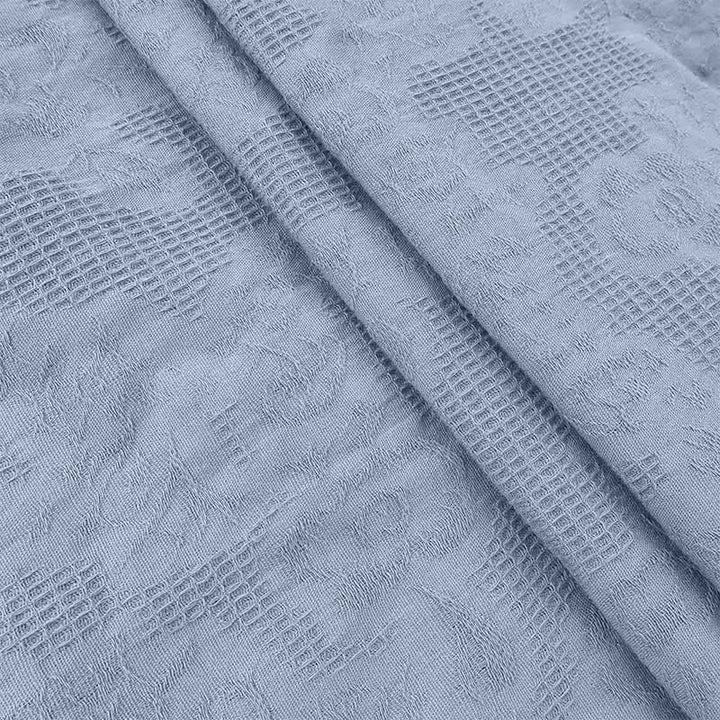 Robe mi-longue d'été en coton et lin à plis et cordon de serrage avec poches Motif Buddha Stones - image 20