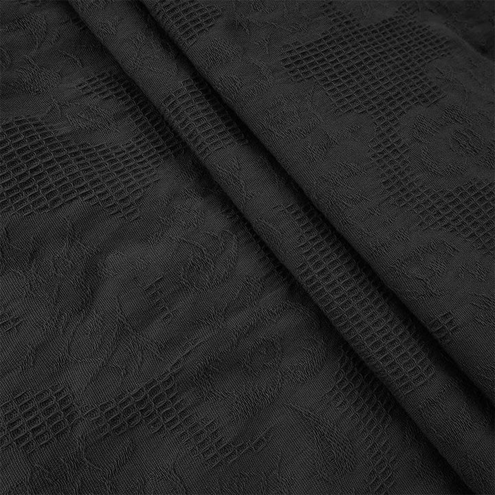Robe mi-longue d'été en coton et lin à plis et cordon de serrage avec poches Motif Buddha Stones - image 17