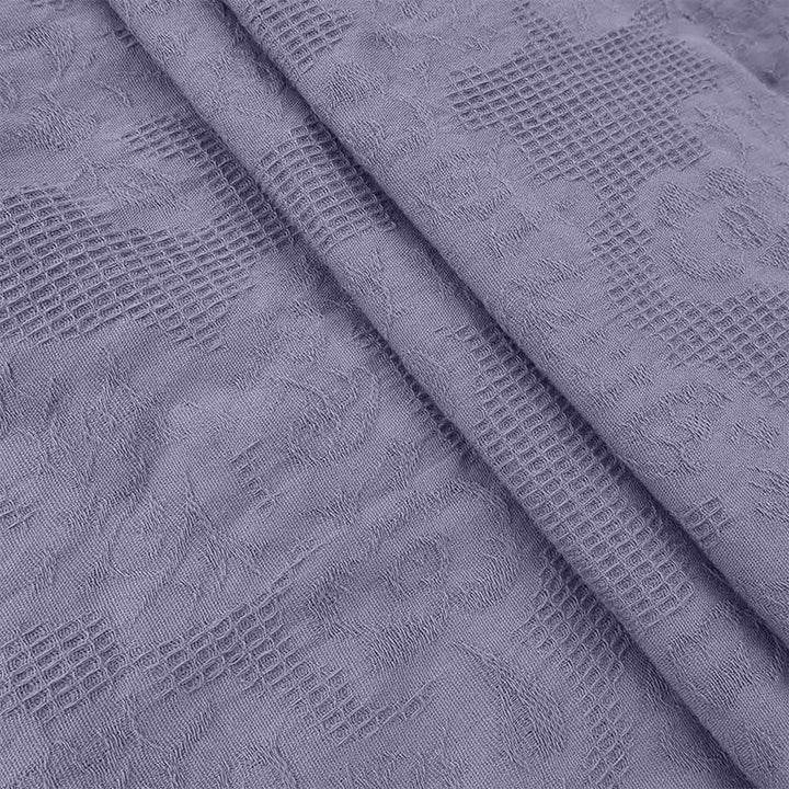 Robe mi-longue d'été en coton et lin à plis et cordon de serrage avec poches Motif Buddha Stones - image 11