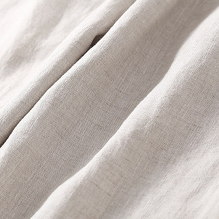 Pantalon sarouel en coton et lin avec poches pour femme, motif Buddha Stones, en dentelle unie - image 18