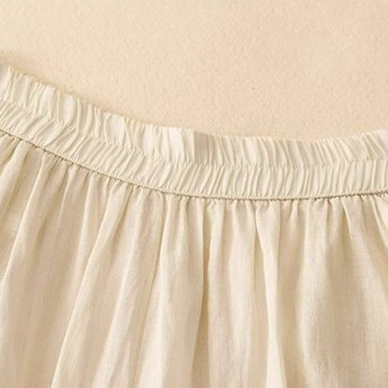 Pantalon large en coton avec broderies latérales et poches pour femme, longueur 7-8, motif Buddha Stones - image 9