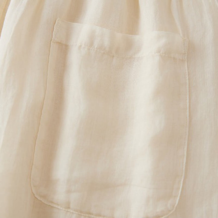 Pantalon large en coton avec poches et doublure décontractée Buddha Stones pour femme, longueur 7-8 - image 8