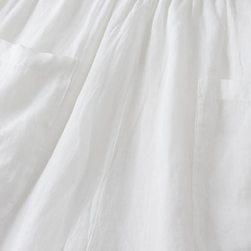 Pantalon large en coton avec poches et doublure décontractée Buddha Stones pour femme, longueur 7-8 - image 13