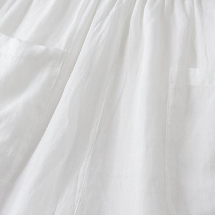 Pantalon large en coton avec poches et doublure décontractée Buddha Stones pour femme, longueur 7-8 - image 13