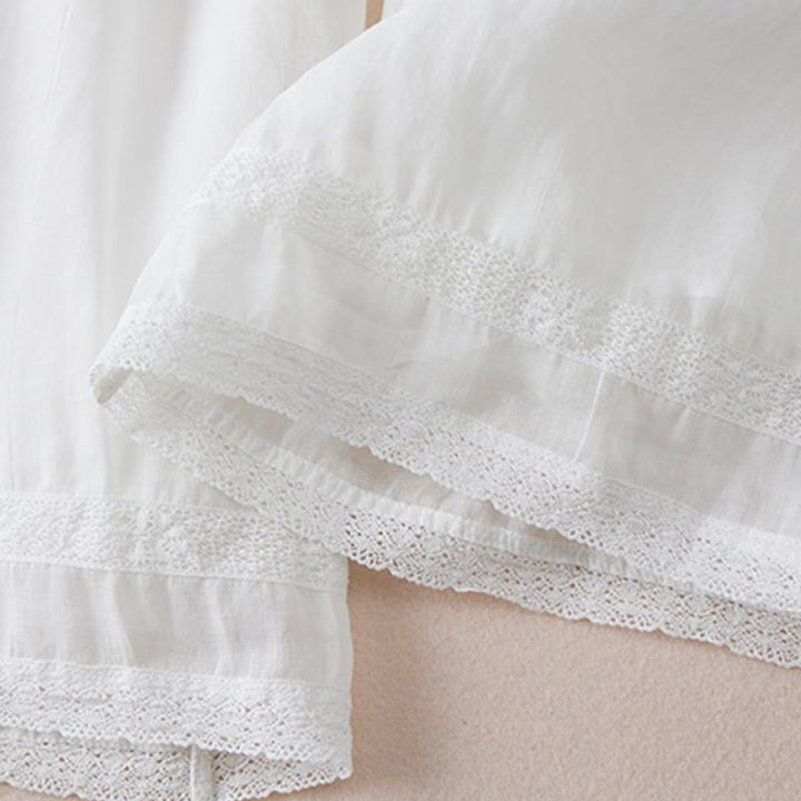 Pantalon large en coton avec poches et doublure décontractée Buddha Stones pour femme, longueur 7-8 - image 14