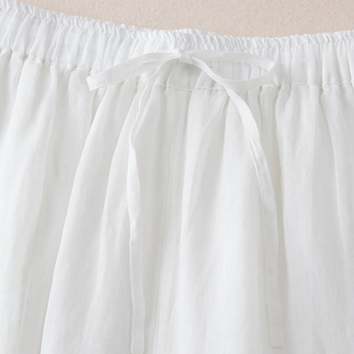 Pantalon large en coton avec poches et doublure décontractée Buddha Stones pour femme, longueur 7-8 - image 11