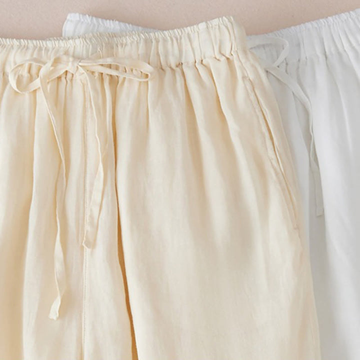 Pantalon large en coton avec poches et doublure décontractée Buddha Stones pour femme, longueur 7-8 - image 16