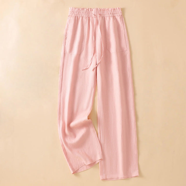 Pantalon large décontracté en coton avec poches pour femme, coupe droite, motif Buddha Stones, longueur 7-8 - Rose - US12，UK/AU16，EU44 (2XL) - image 20