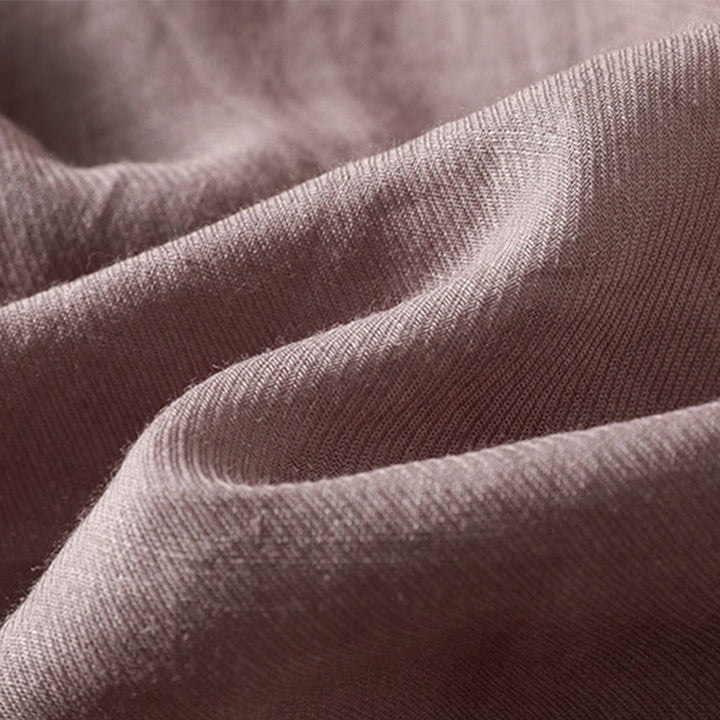 Chemise décontractée sans manches plissée en coton et lin pour femme, motif Buddha Stones - image 6