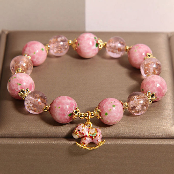 Bracelet Liuli à bascule Buddha Stones Année du Cheval - Liuli (Tour de poignet 15-16 cm) - image 0