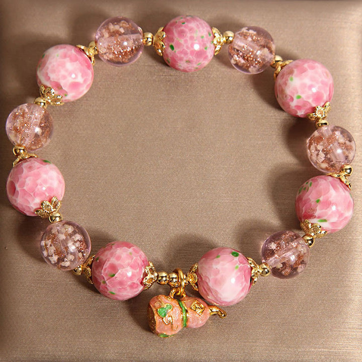 Bracelet Liuli en gourde et Buddha Stones - image 6