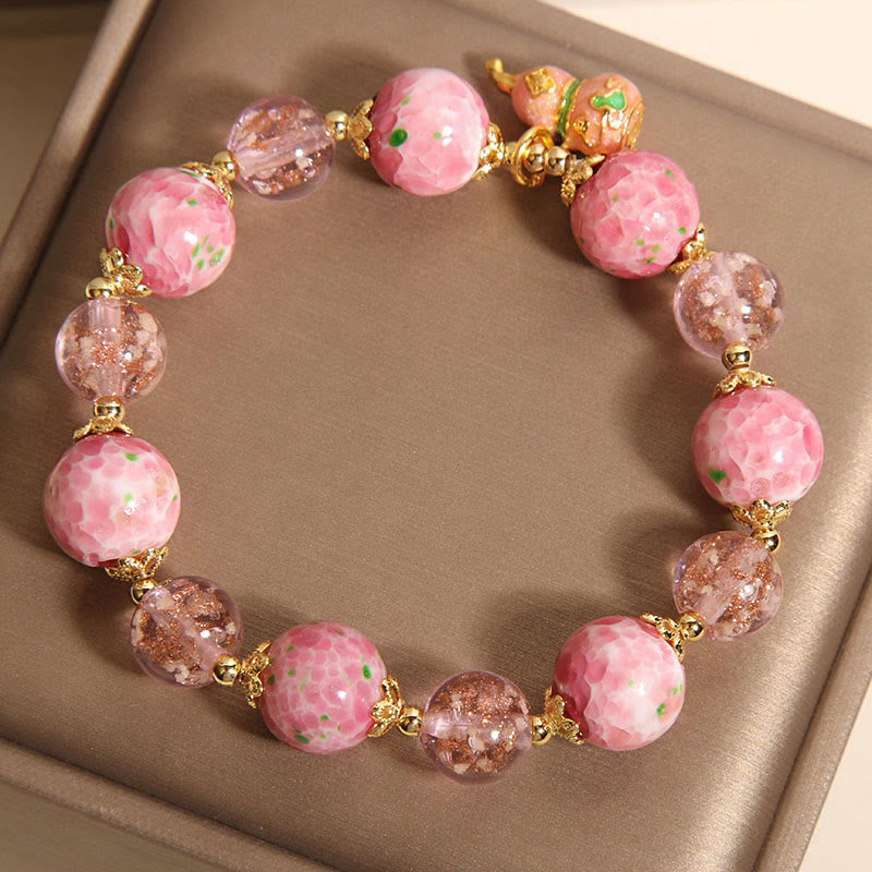 Bracelet Liuli en gourde et Buddha Stones - image 3