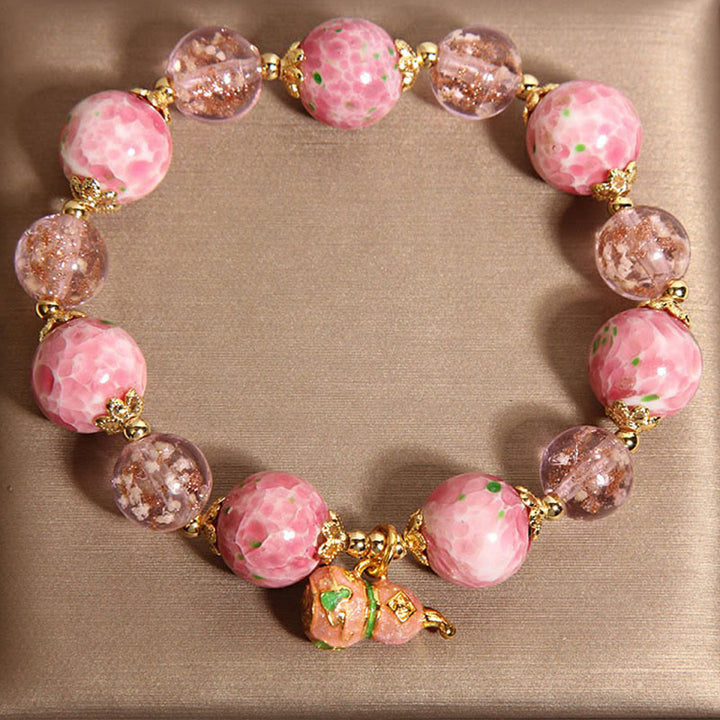 Bracelet Liuli en gourde et Buddha Stones - image 4