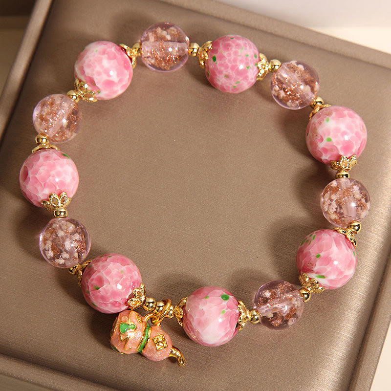 Bracelet Liuli en gourde et Buddha Stones - image 4