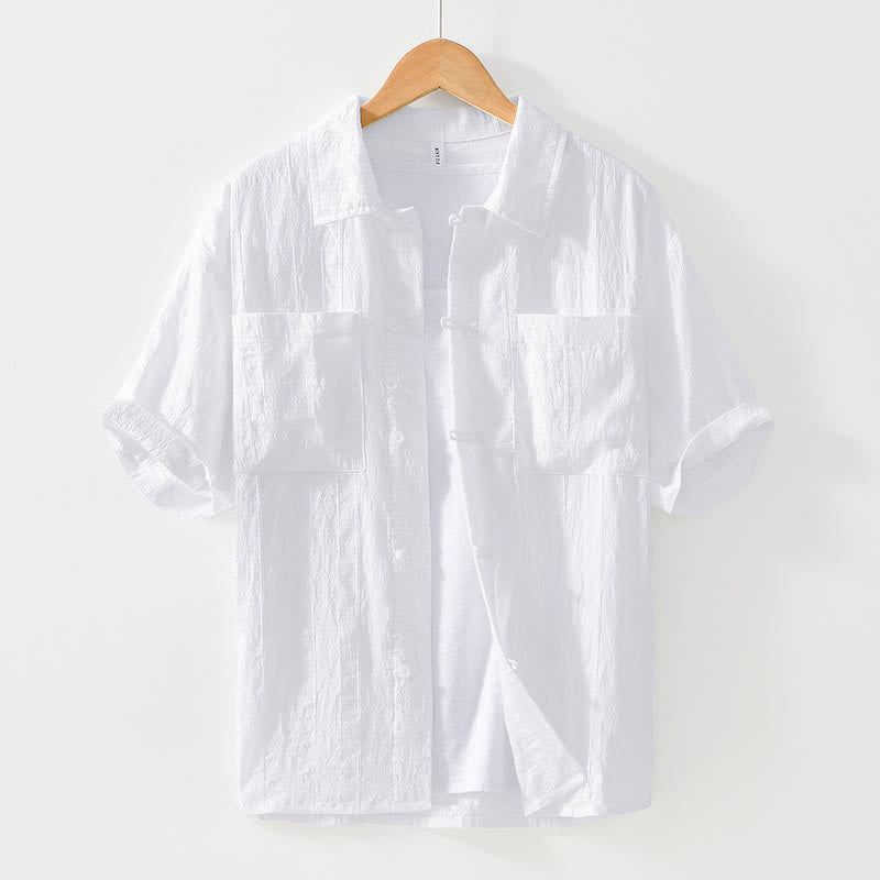 Chemise homme à manches courtes et poches Buddha Stones Commute - Blanc - US/UK/AU42，EU52 (3XL) - image 11