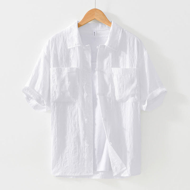 Chemise homme à manches courtes et poches Buddha Stones Commute - Blanc - US/UK/AU42，EU52 (3XL) - image 11