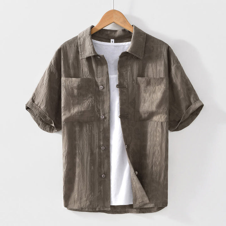 Chemise homme à manches courtes et poches Buddha Stones Commute - Olive - US/UK/AU42，EU52 (3XL) - image 17