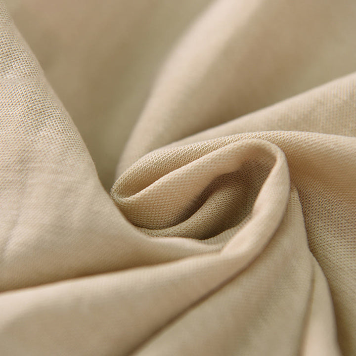 Chemise femme à manches courtes et col montant en coton avec boutons vintage et Buddha Stones - image 18