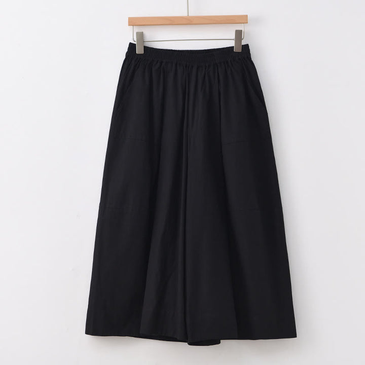 Pantalon capri court Buddha Stones taille haute en coton uni avec poches pour femme - Noir - US8-10，UK/AU12-14，EU40-42 (2XL) - image 21