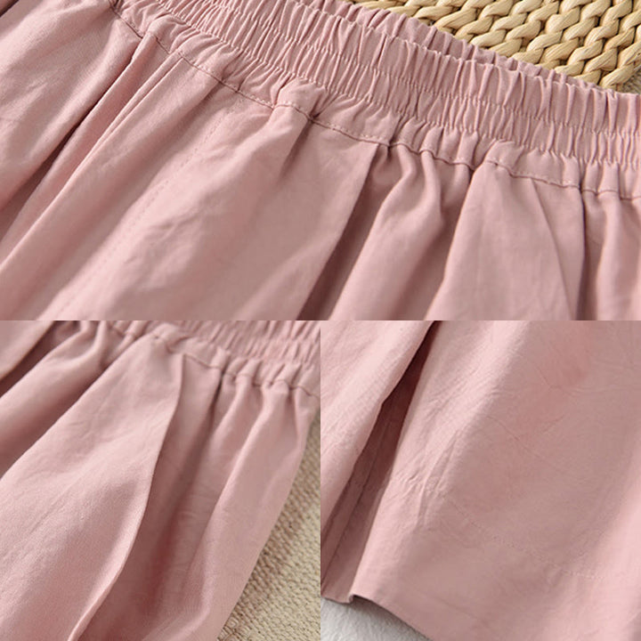 Pantalon capri court Buddha Stones taille haute en coton uni avec poches pour femme - image 19
