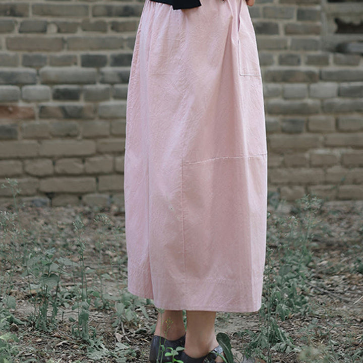 Pantalon capri court Buddha Stones taille haute en coton uni avec poches pour femme - image 14