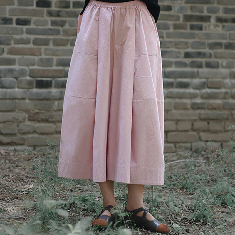 Pantalon capri court Buddha Stones taille haute en coton uni avec poches pour femme - image 10