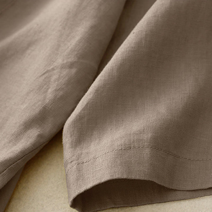 Veste de costume boutonnée en coton à manches trois-quarts et poches pour femme Buddha Stones - image 2