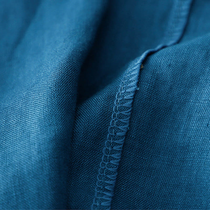 Veste de costume boutonnée en coton à manches trois-quarts et poches pour femme Buddha Stones - image 18