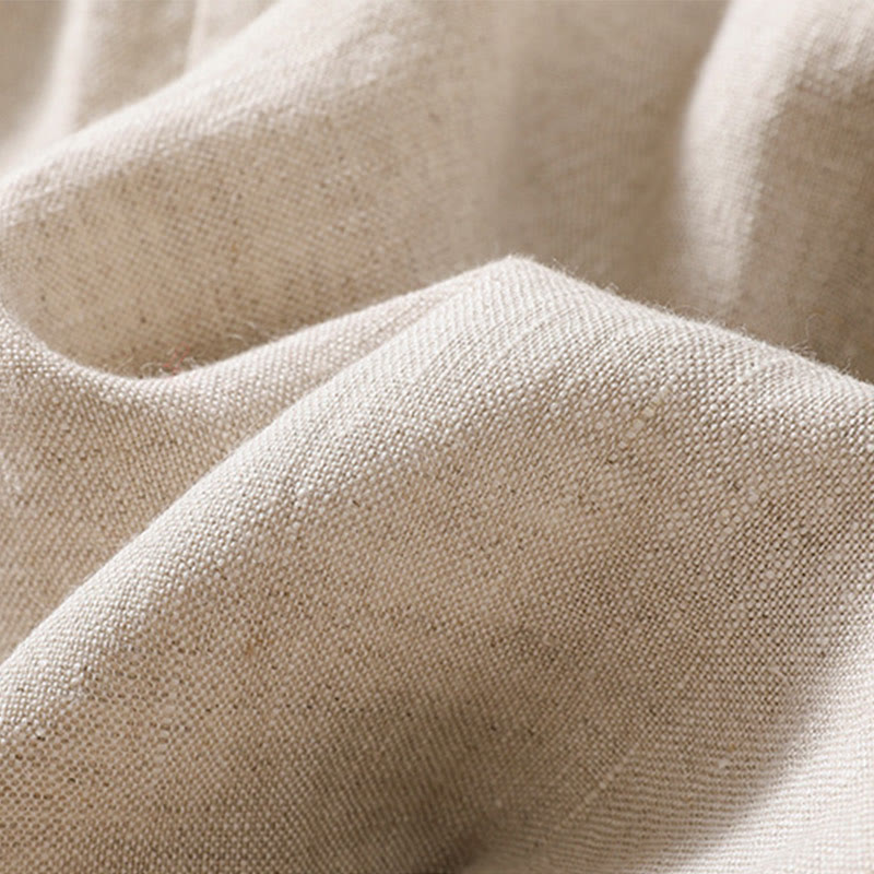 Veste à manches longues et col montant en coton et lin pour femme Buddha Stones avec poches - image 5