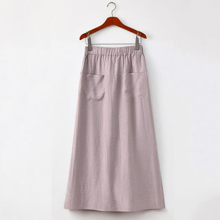 Ensemble 2 pièces pour femme, chemise à manches courtes, jupe et poches, motif Buddha Stones, en coton, idéal pour la méditation - image 12