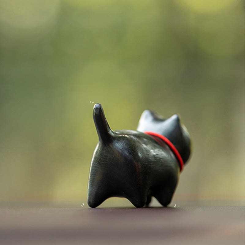 Buddha Stones de santal vert Petite feuille Bois de santal rouge Chat mignon Animaux Décoration de paix apaisante - image 11