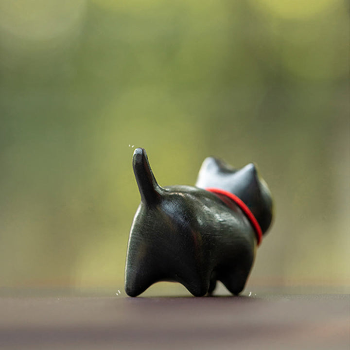 Buddha Stones de santal vert Petite feuille Bois de santal rouge Chat mignon Animaux Décoration de paix apaisante - image 12