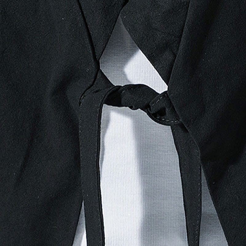 Costume Tang Buddha Stones, veste ouverte sur le devant, kimono à manches trois-quarts en coton et lin pour homme - image 15