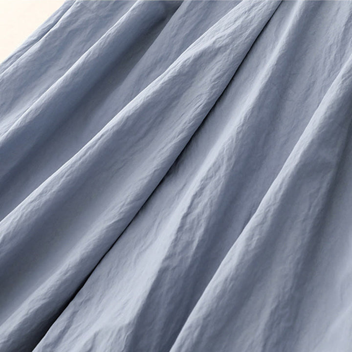 Pantalon large en coton avec poches et ourlet ajouré pour femme, longueur 7-8, motif Buddha Stones - image 5