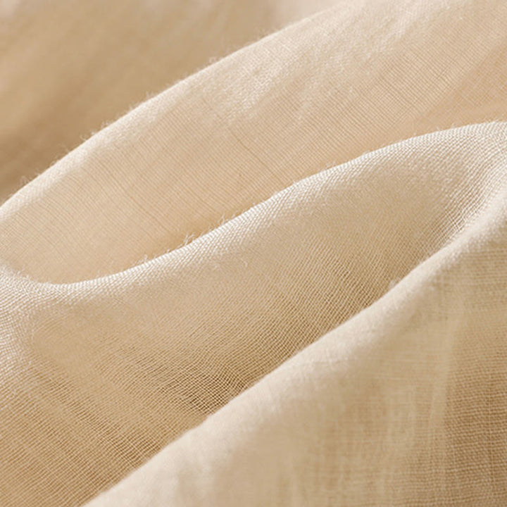 Pantalon large en coton avec cordon de serrage et broderie Buddha Stones pour femme, avec poches - image 14