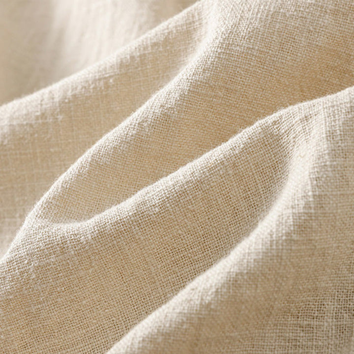 Pantalon sarouel taille haute en coton et lin pour femme, uni et simple, avec poches, motif Buddha Stones - image 7