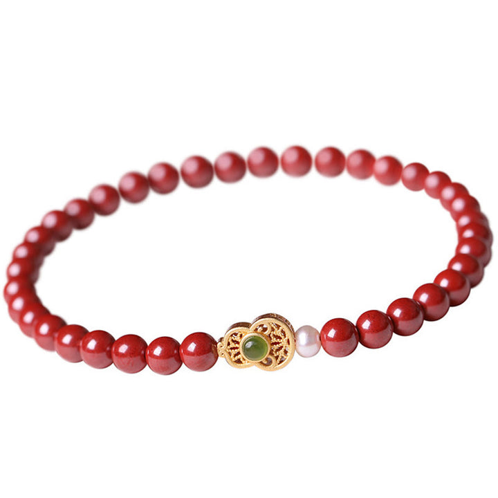 Bracelet de Buddha Stones - Gourde impériale cinabre (taille des perles : 6 mm) - image 13