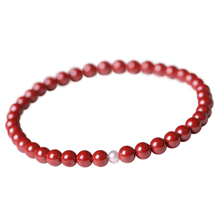 Bracelet de Buddha Stones - Perle impériale cinabre (taille des perles : 6 mm) - image 16
