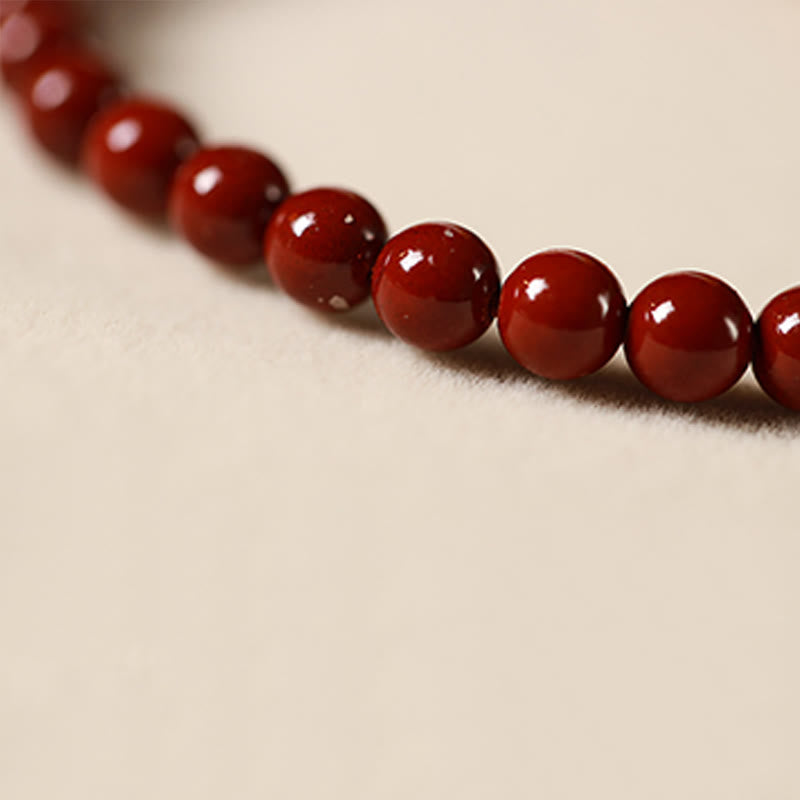 Bracelet porte-bonheur en quartz fraise , Buddha Stones naturelle de cinabre et cristal rose, poisson koï porte-bonheur - image 15
