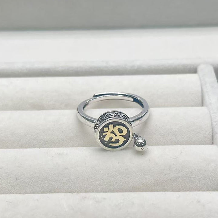 Bague ajustable pour homme avec symbole Om et Buddha Stones - image 4