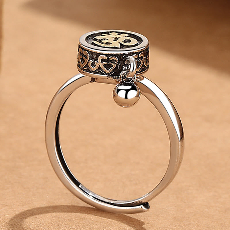 Bague ajustable pour homme avec symbole Om et Buddha Stones - image 2