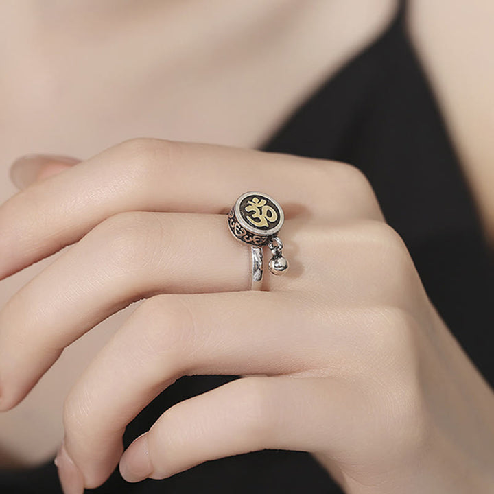 Bague ajustable pour homme avec symbole Om et Buddha Stones - image 6
