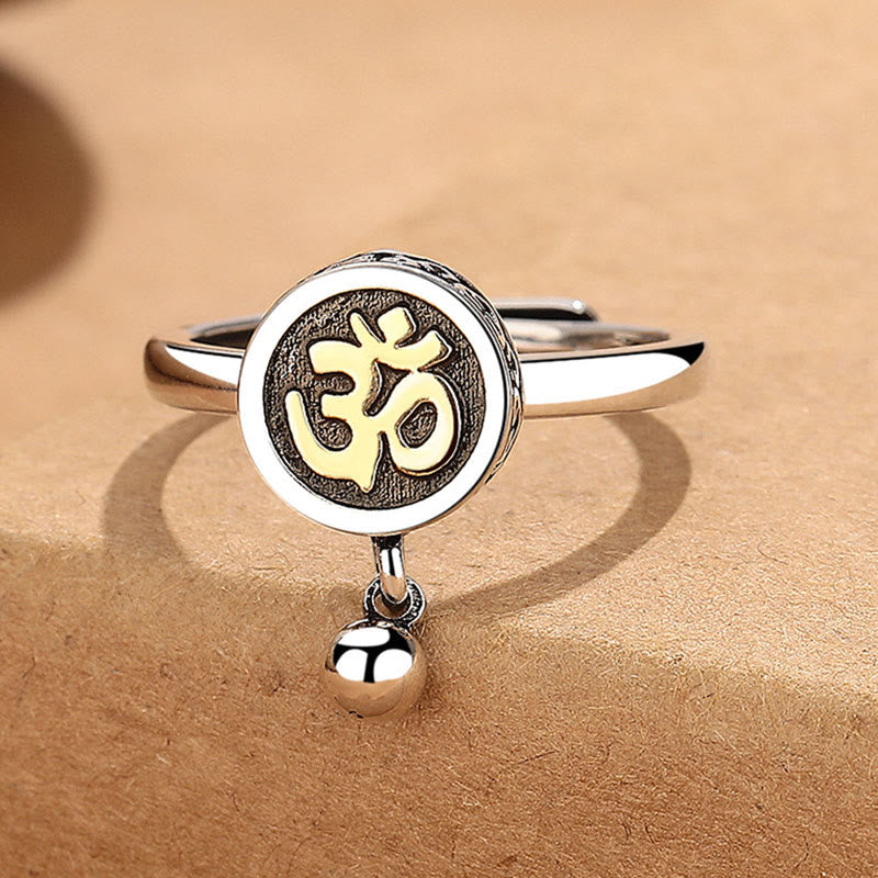 Bague ajustable pour homme avec symbole Om et Buddha Stones - image 3