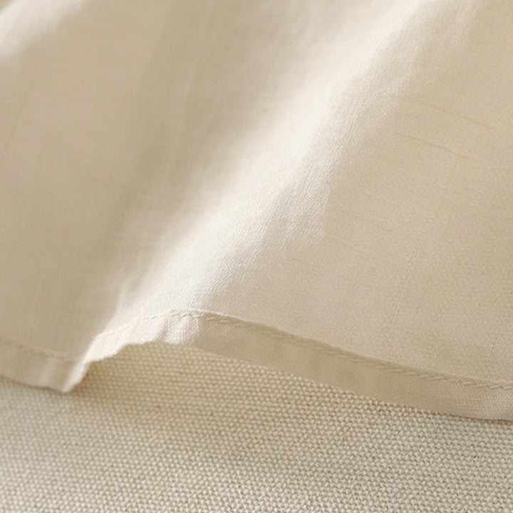 Chemise femme à manches mi-longues en coton et lin avec broderie symétrique Buddha Stones - image 21