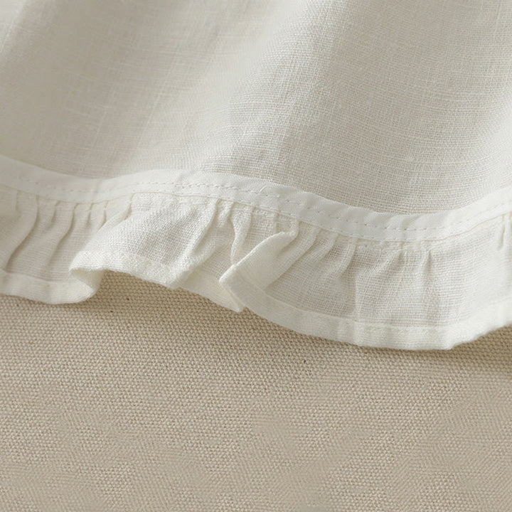 T-shirt décontracté en polyester à col ras du cou et ourlet à volants pour femme avec motif Buddha Stones - image 8