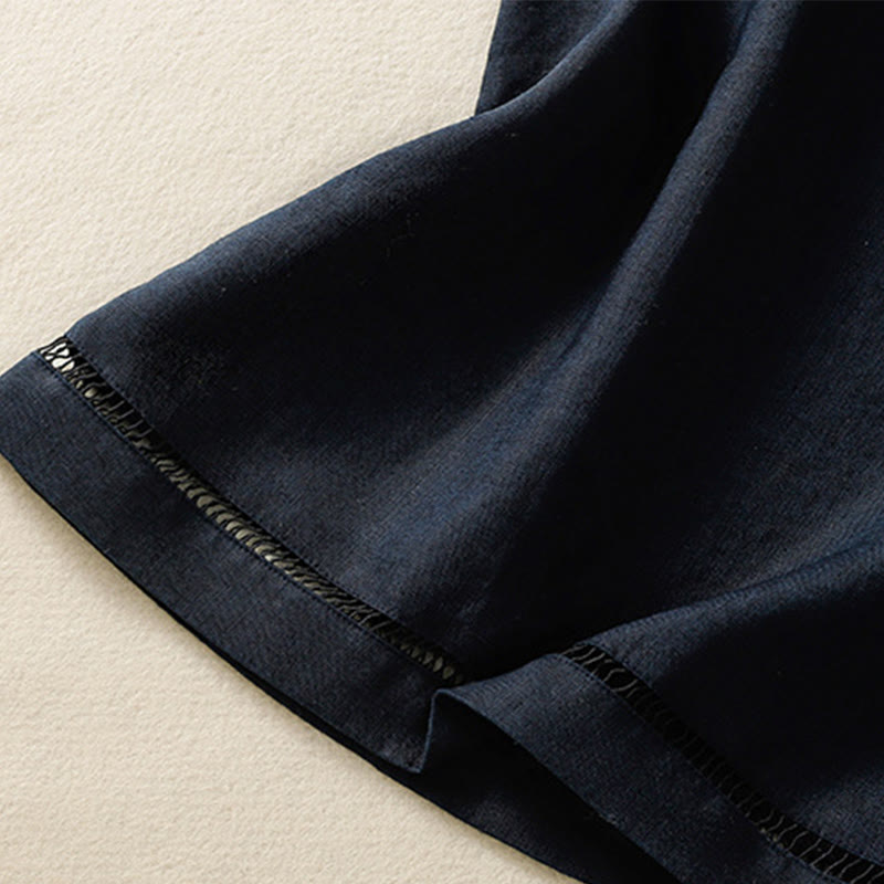 Gilet sans manches en coton pour femme, simple, col ras du cou et boutons, motif Buddha Stones - image 5