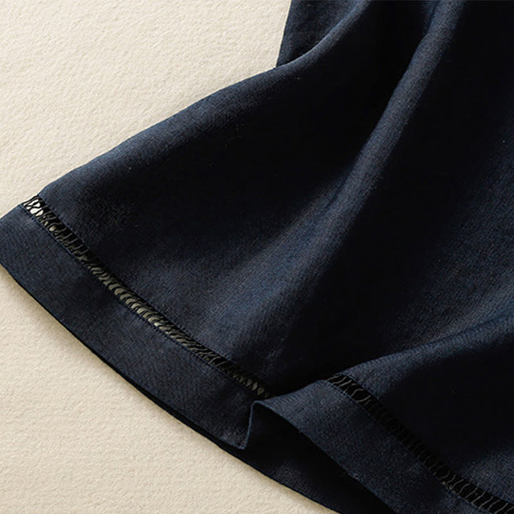 Gilet sans manches en coton pour femme, simple, col ras du cou et boutons, motif Buddha Stones - image 5