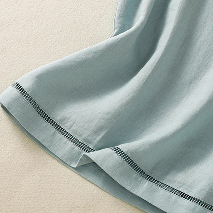 Gilet sans manches en coton pour femme, simple, col ras du cou et boutons, motif Buddha Stones - image 12