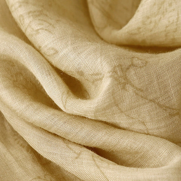 Robe mi-longue d'été en coton et lin à lacets et col en V pour femme avec poches - image 9